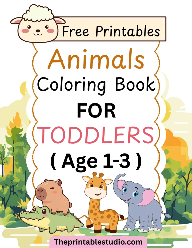 free animals coloring book for toddlers.