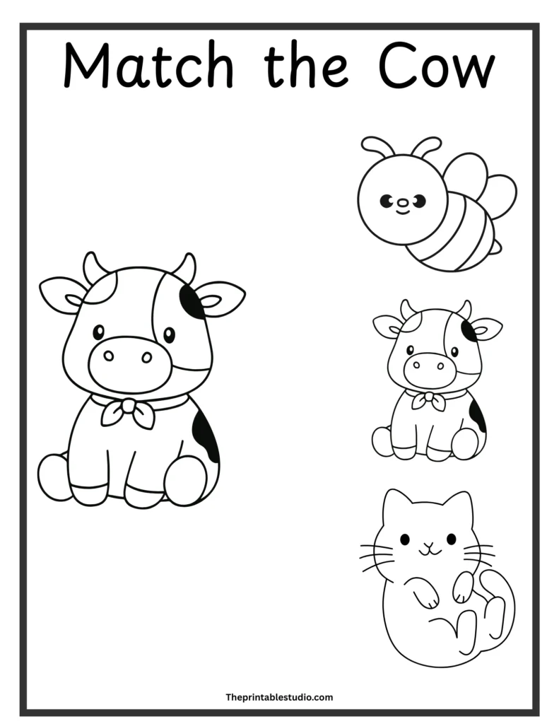 Matching activities for toddlers