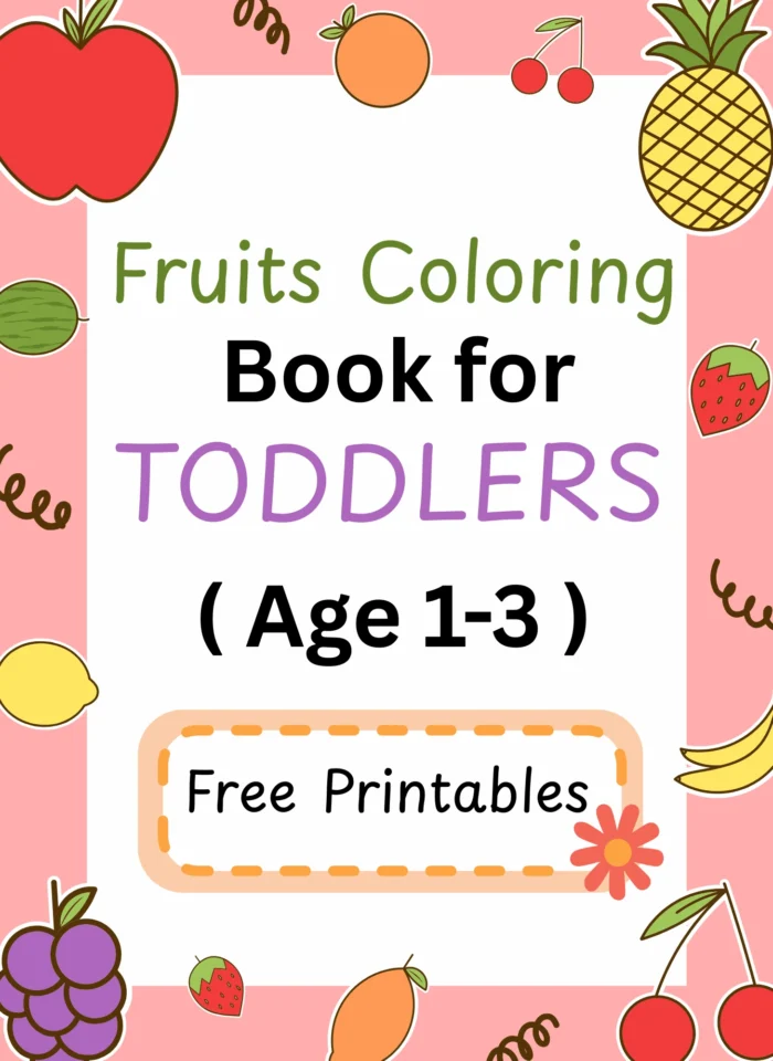 Fruits coloring book for toddlers