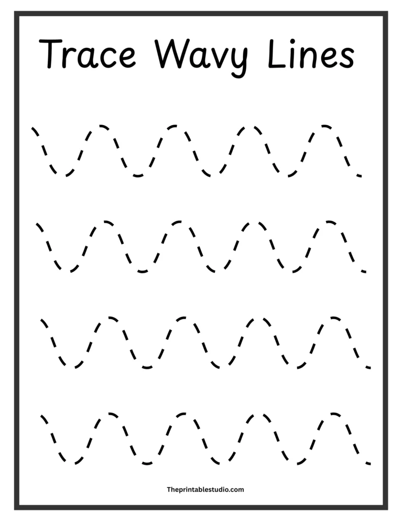 Tracing worksheet for toddlers