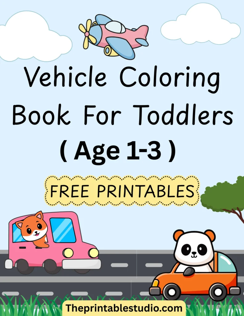vehicle coloring book for toddlers free pdf printables.