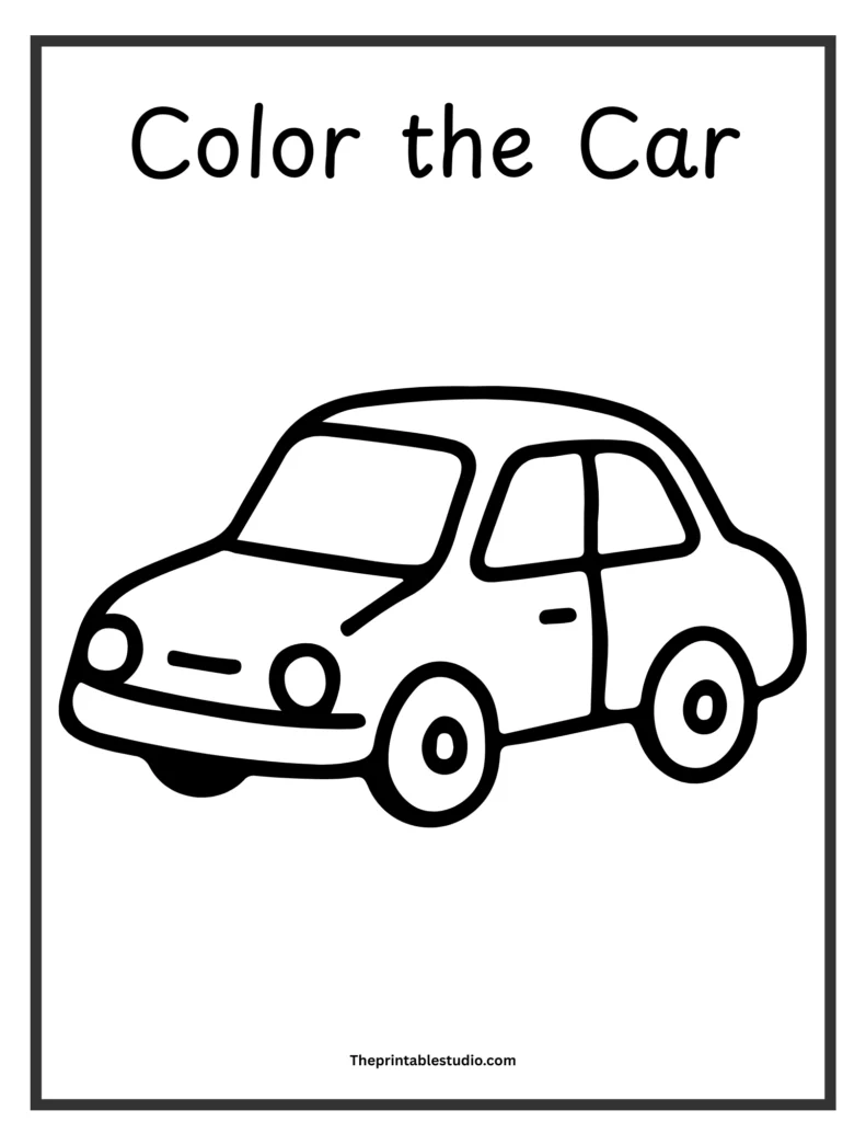 Vehicle coloring book for toddlers.