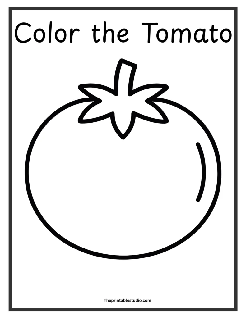 vegetable coloring book for toddlers