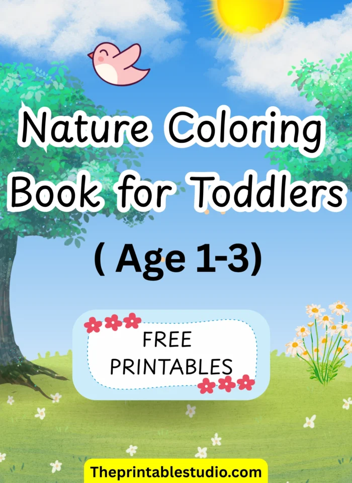 Nature coloring book for toddlers