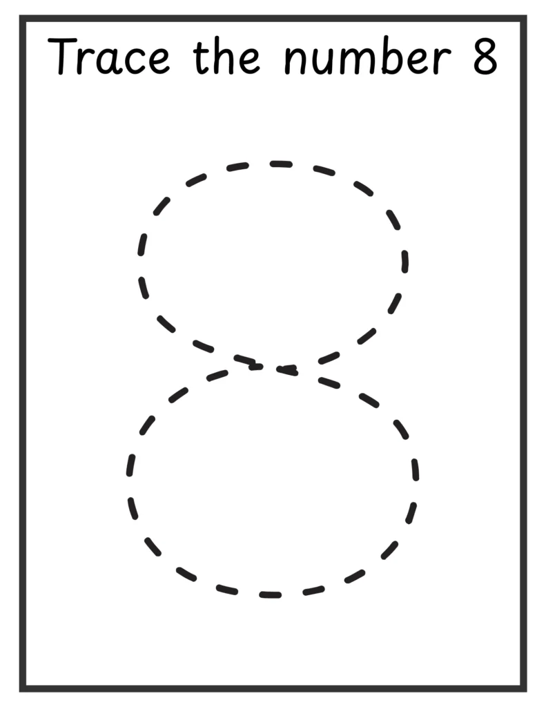 Number tracing book for toddlers.