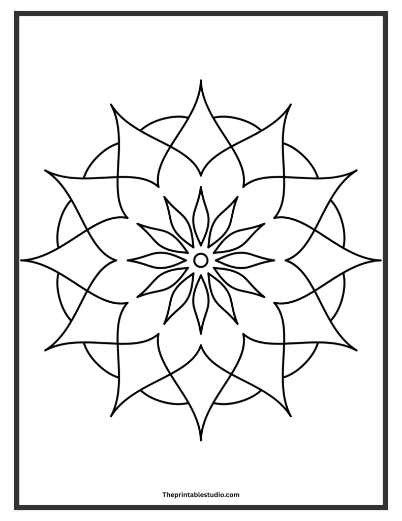 Simple mandala coloring book for toddlers.