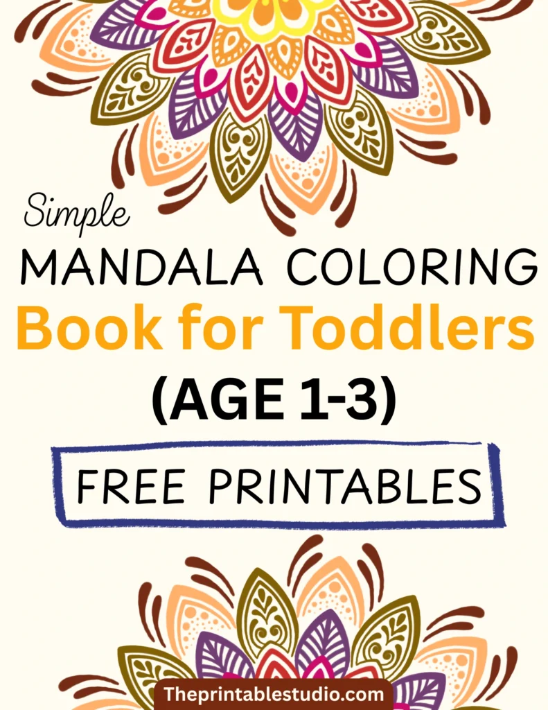 Simple mandala coloring book for toddlers free pdf