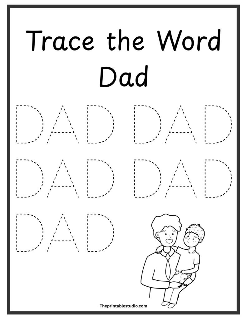 free simple words tracing book for toddlers.
