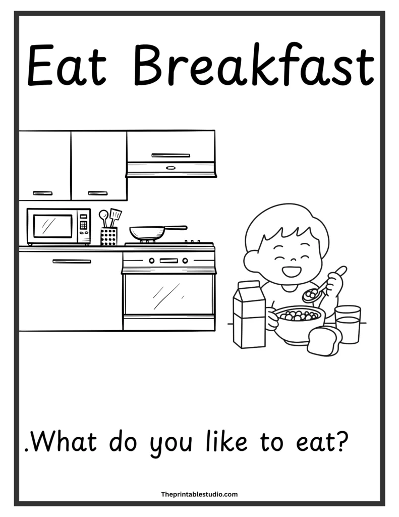 Free morning routine book for toddlers.