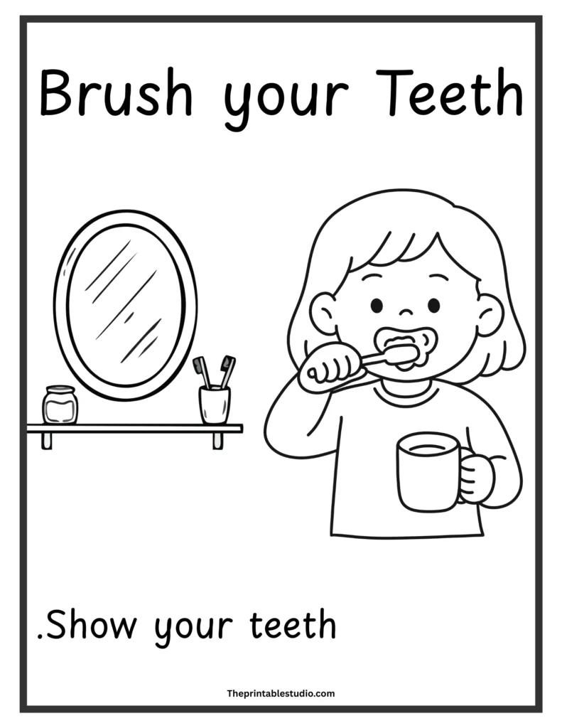 Simple morning routine book for toddlers.