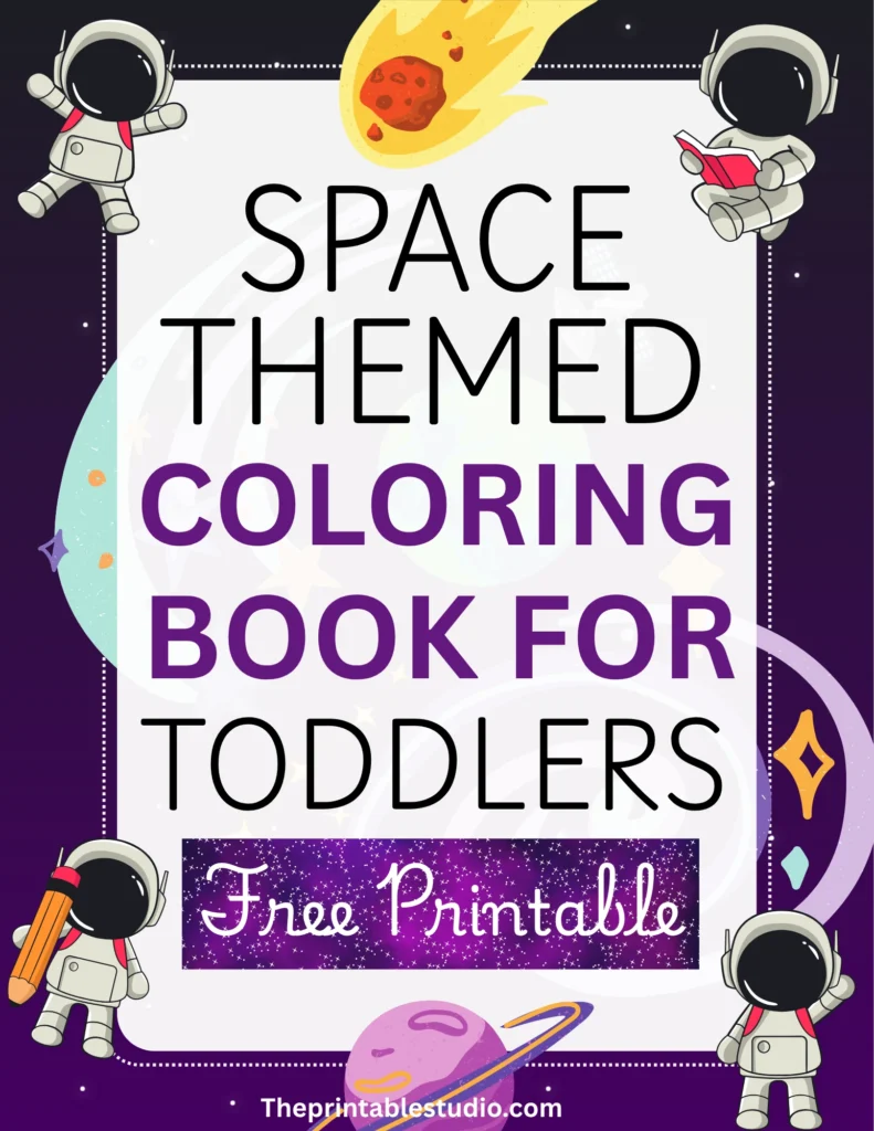 easy space coloring book for toddlers free