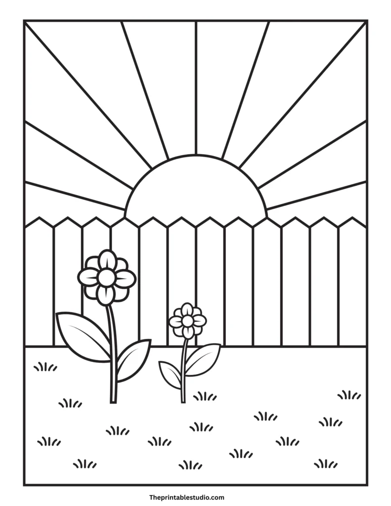 Simple summer coloring pages for toddlers free printable.