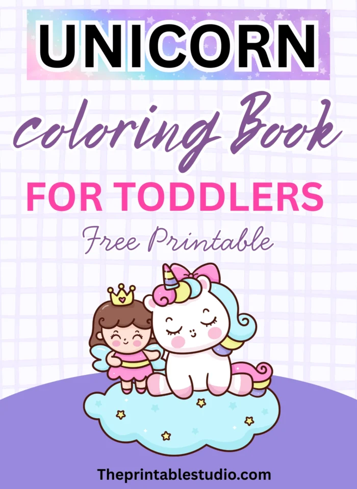 Unicorn coloring book for toddlers