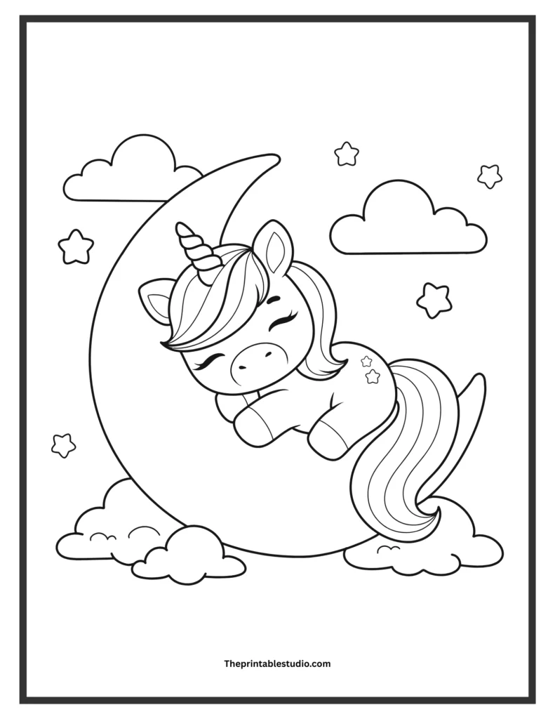 Unicorn coloring pages for toddlers free