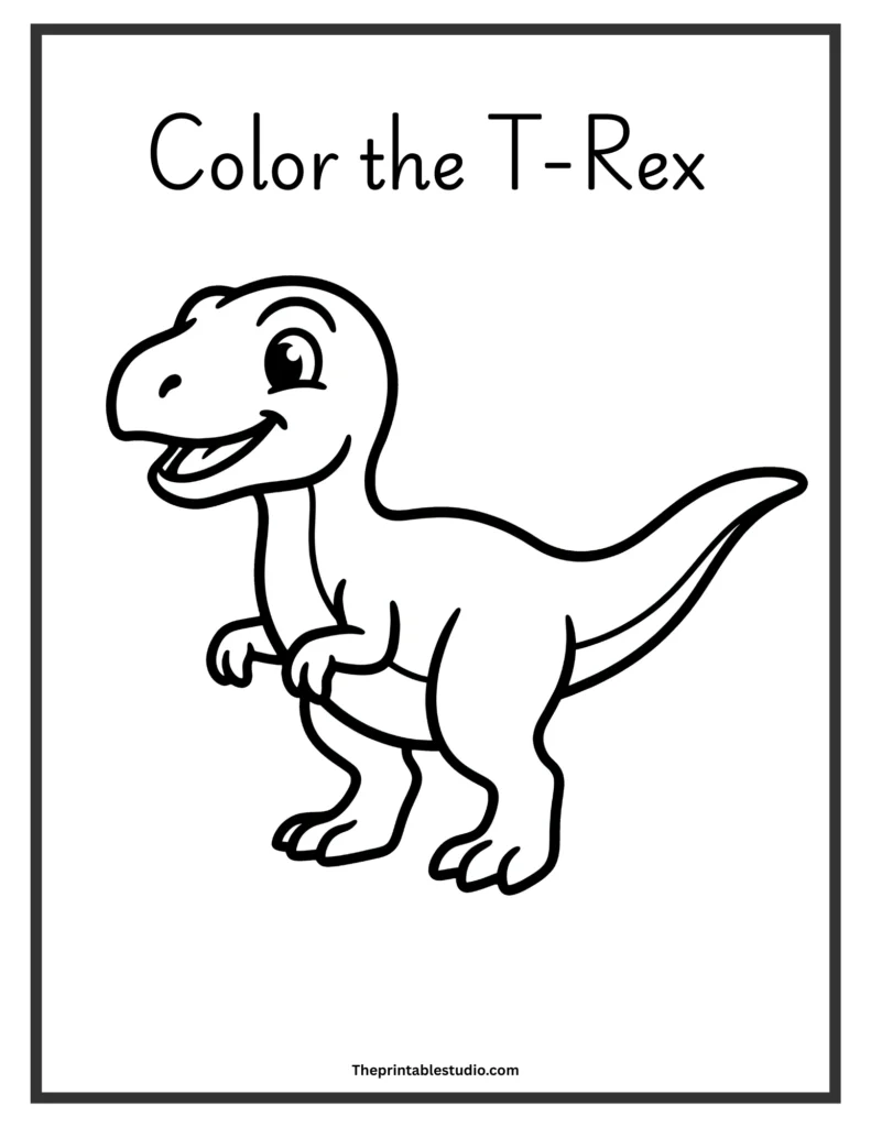 Dinosaur coloring pages for toddlers.
