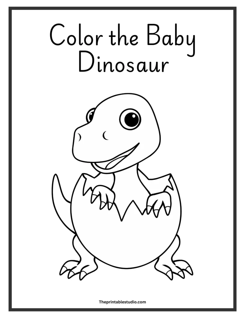 Dinosaur coloring book for toddlers.