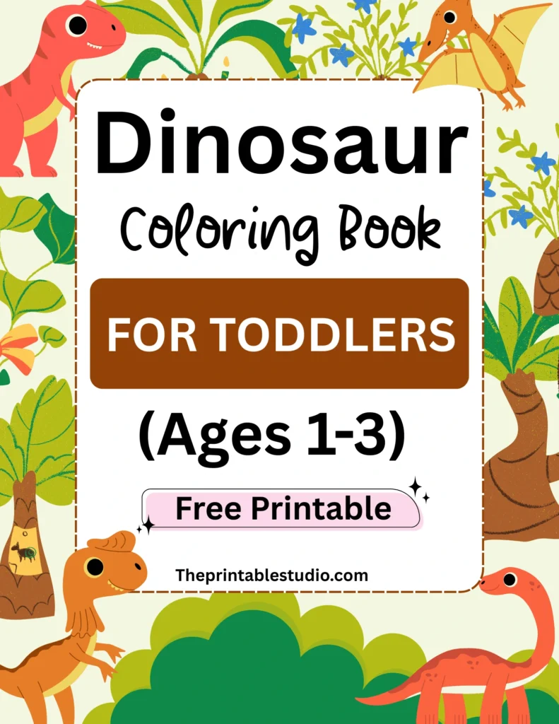 Dinosaur coloring book for toddlers.