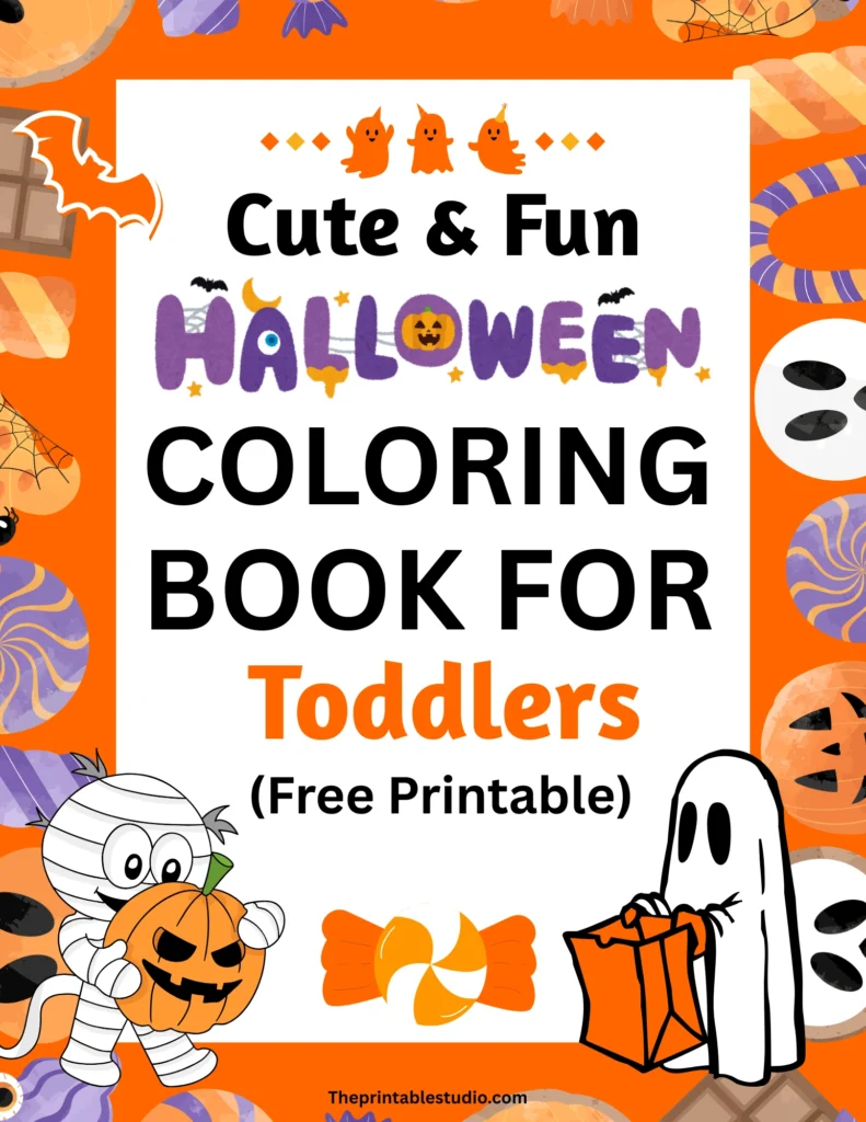Halloween coloring book for toddlers.
