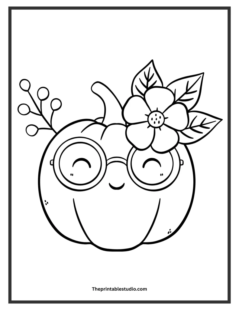 Pumpkin coloring book for toddlers