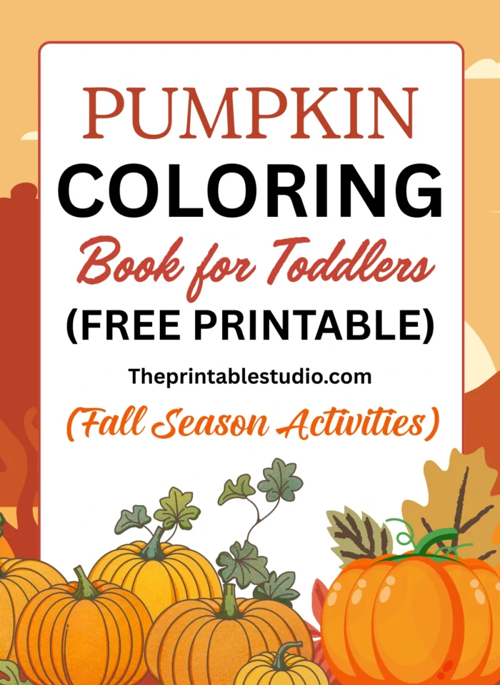 Pumpkin coloring book for toddlers