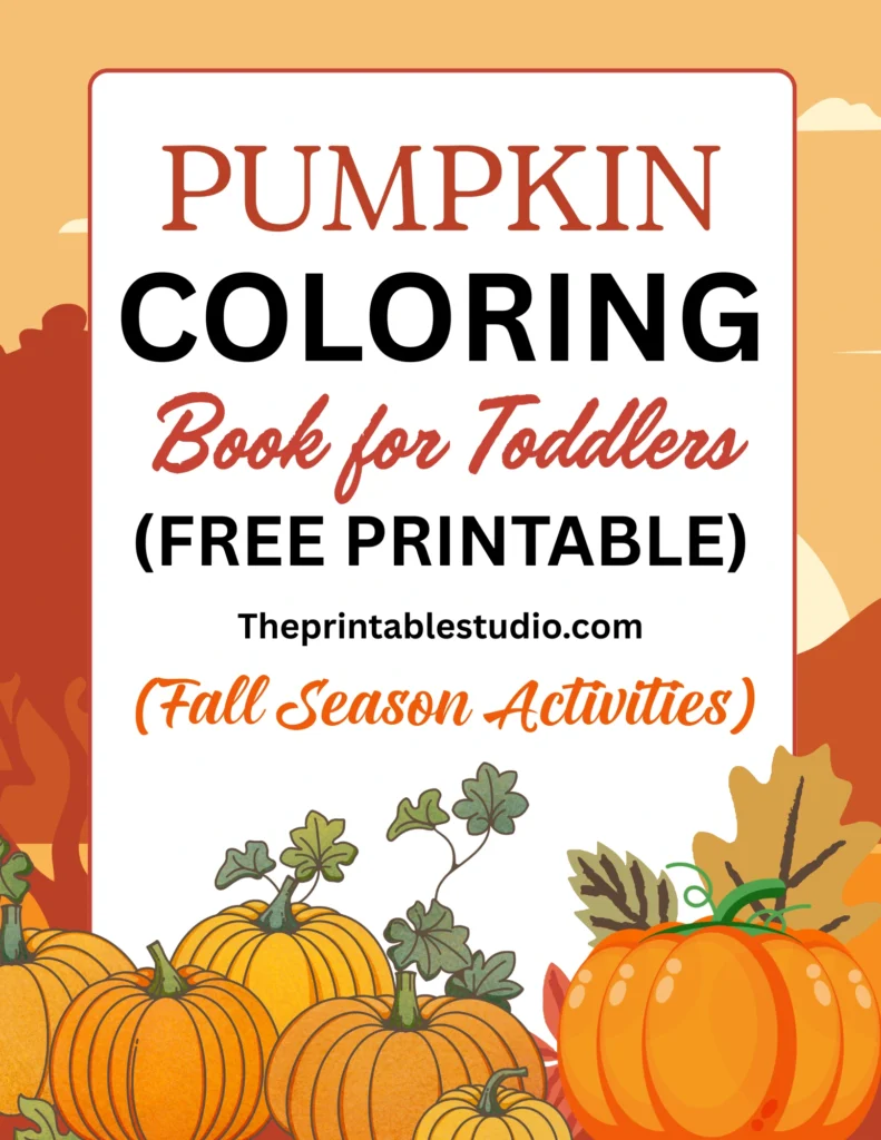 Pumpkin coloring book for toddlers