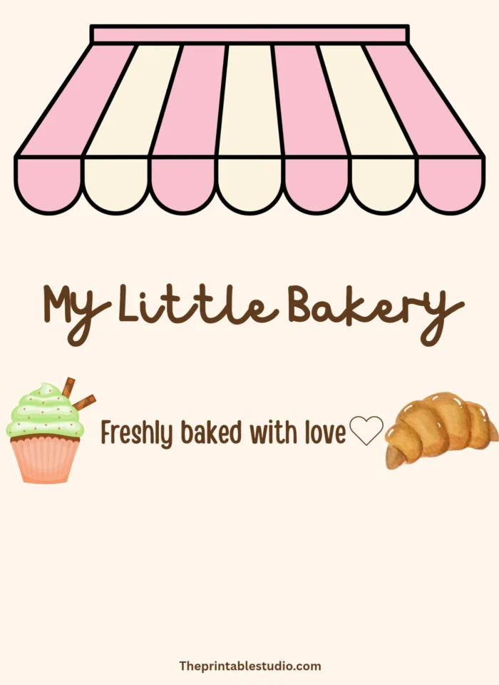 Bakery Pretend play kit