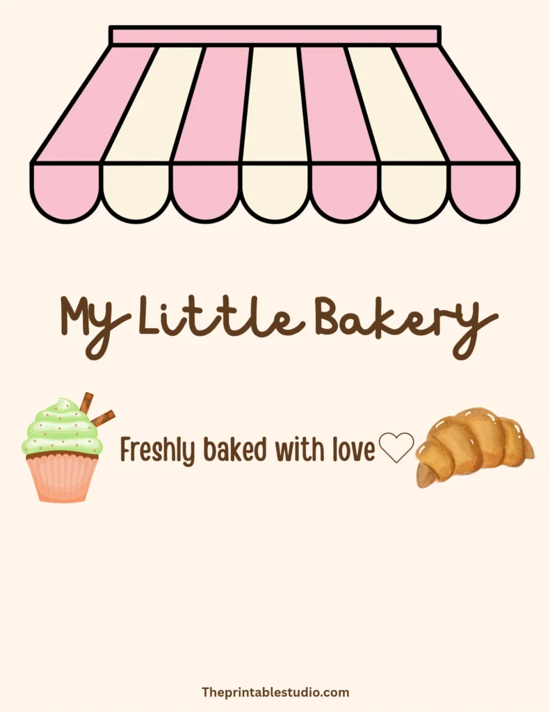 Bakery pretend play kit for toddlers.