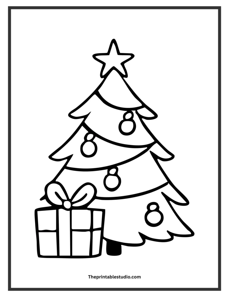 Christmas coloring pages for toddlers.
