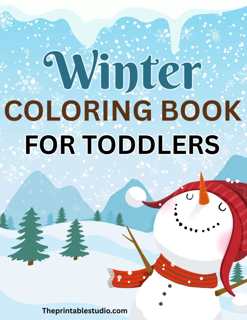 winter coloring book for toddlers free printable